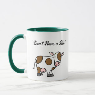 Caneca Vaca de desenho animado engraçado com atitude de a