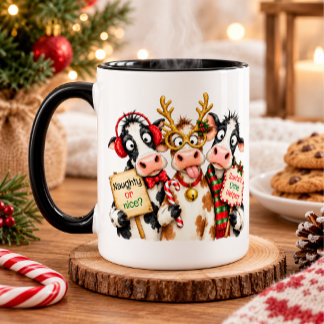 Caneca Vaca de Natal Engraçada