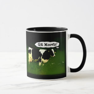 Caneca Vaca de pensamento engraçada