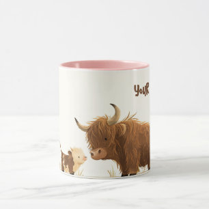 Caneca Vaca e Vitelo da Terra Melhor Mãe de Dia de as mãe