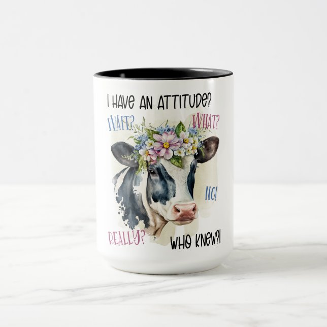 Caneca Vaca Engraçada Com Atitude (Centro)