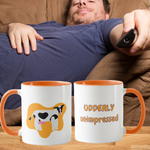 Caneca Vaca Engraçada Totalmente Desimpressionada Trocadi