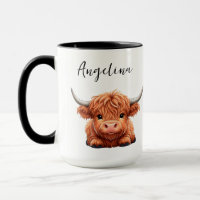 Vaca Highland Personalizada | Animal de Fazenda Fo