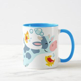 Caneca Vaca marinha e lata de peixe