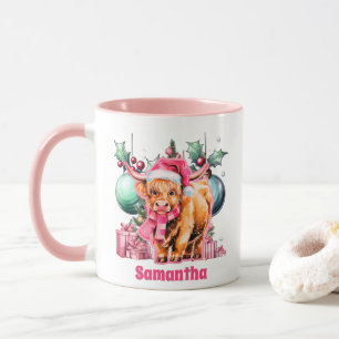 Caneca Vaca Rosa, Vaca, Natal, Crianças de Choque Quente