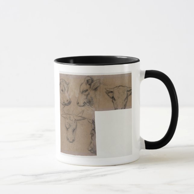 Caneca Vache de Paul Gauguin | Cinq Croquis de tete de (Direita)