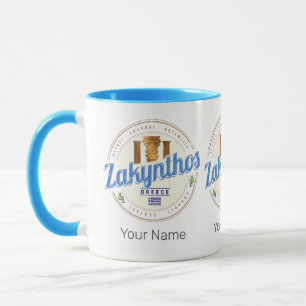 Caneca Vacinação por Grécia na Ilha Zakynthos Vintage Sou