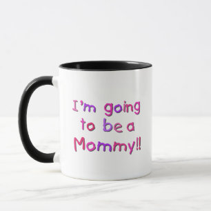 Caneca Vai ser uma Mamãe - Rosa e Roxo
