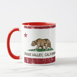 Caneca Vale da grama da bandeira da república de
