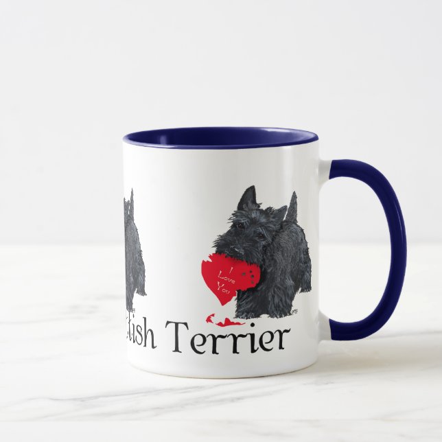 Caneca Valentine de Terrier Escocês (Direita)