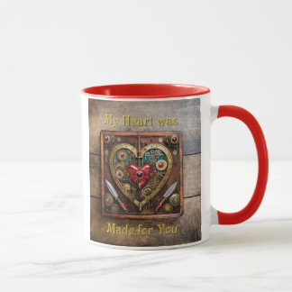 Caneca Valentine Guerreiro de Rubis e Adagas Steampunk