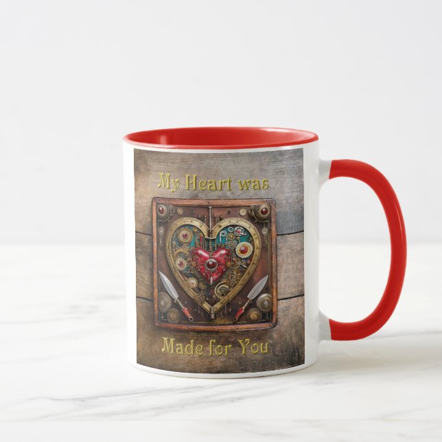 Caneca Valentine Guerreiro de Rubis e Adagas Steampunk (Direita)
