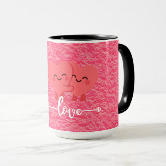 Caneca Valentine’s Day Love Mug – Pink Hearts Design
