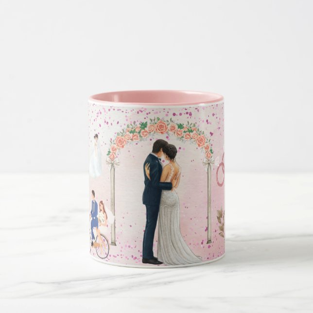 Caneca  Valentine’s Day Romantic Couple Silhouette Love  (Centro)