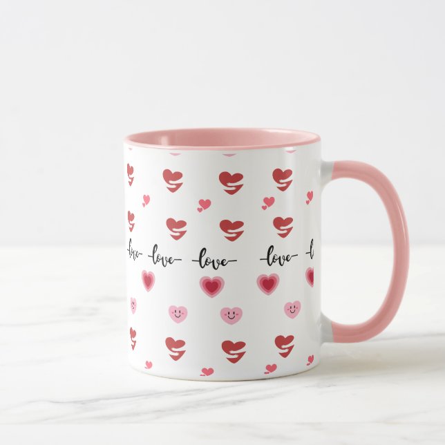Caneca Valentine's Day Coffee Mugs Pink Theme (Direita)
