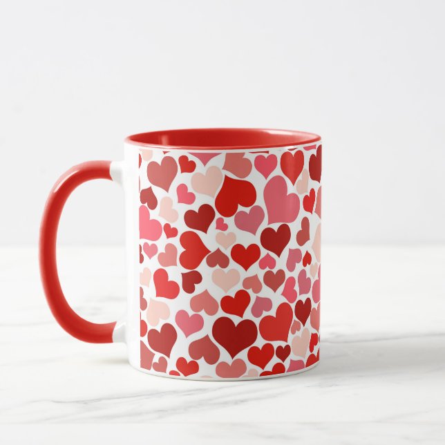 Caneca Valentine's Day Hearts Pattern (Esquerda)