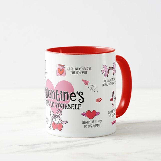 Caneca Valentine's Gifts to Yourself (Frente Esquerda)