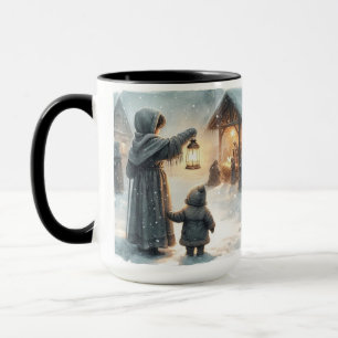 Caneca Vamos Adorá-Lo Natividade Café de Natal