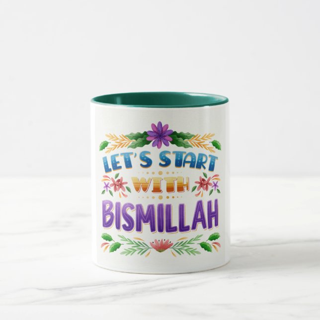 Caneca-Vamos começar com Bismillah Caneca (Centro)