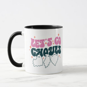 Caneca Vamos Ir Ghouls Stars White Halloween