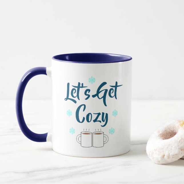 Caneca Vamos Obtenha Bebida Cozy Hot (Com Donut)