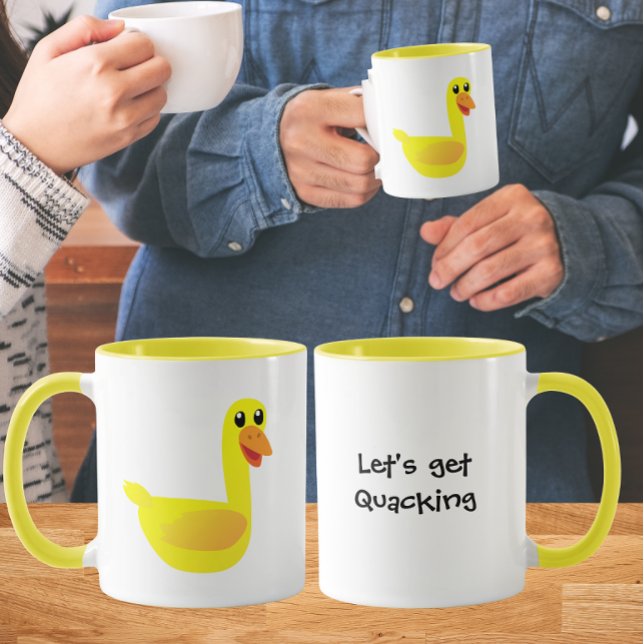Caneca Vamos ter Humor de Pato Quackeador (Criador carregado)
