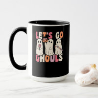 Vamos Vai Ghouls Groovy Ghost Com Flores Vintage