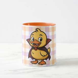 Caneca Vampiro de pato Halloween bonito