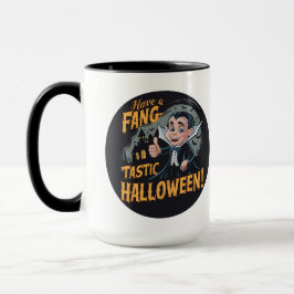Caneca Vampiro Engraçado Tem um Halloween Fang-Tástico