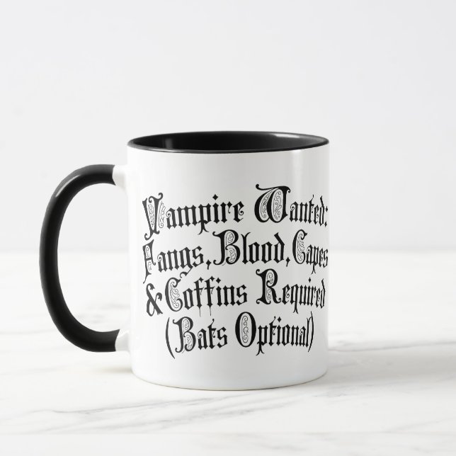 Caneca Vampiro Procurado (Esquerda)