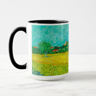 Caneca Van Gogh Field com Irrises Perto de Arles