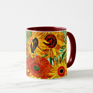 Caneca Van Gogh - Girassóis 12 Mug Café De Dois Toneladas