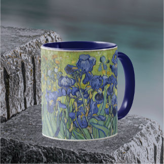 Caneca Van Gogh Irises Vintage Floral