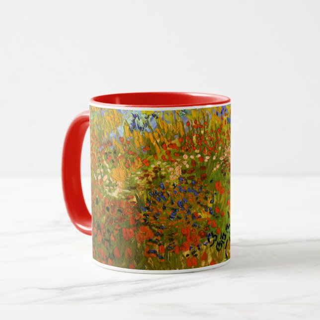 Caneca Van Gogh - Jardim Flor (Frente Esquerda)
