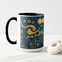 Van Gogh Mugs - IA gerada pelo Starry Night design