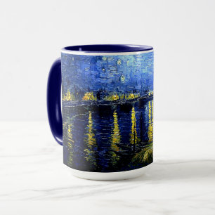 Caneca Van Gogh - Noite Estrelada sobre o Ródano