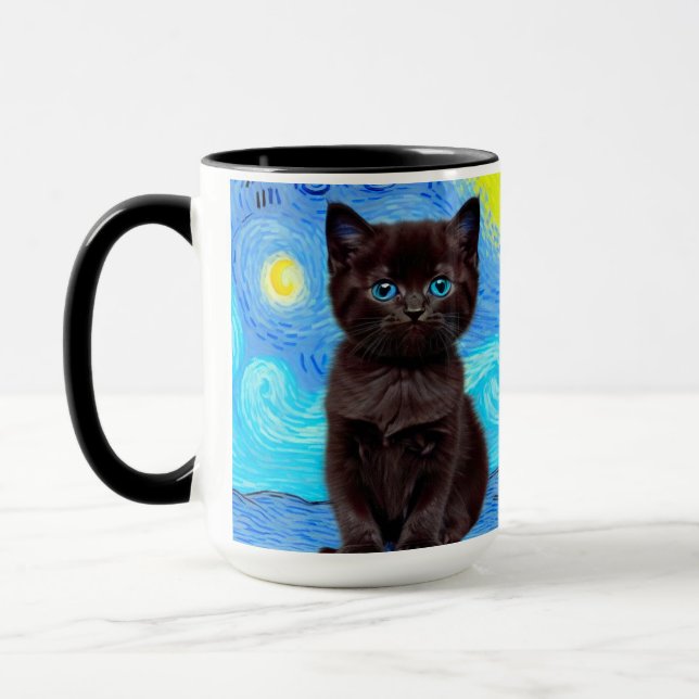 Caneca Van Gogh Starry Night Black (Esquerda)