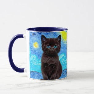 Caneca Van Gogh Starry Night Black