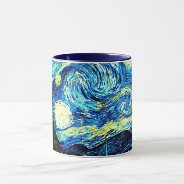 Caneca Van Gogh, Starry Night, famosa pintura. (Centro)