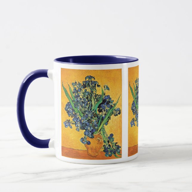 Caneca Van Gogh - Vaso com Íris Fundo Amarelo (Esquerda)