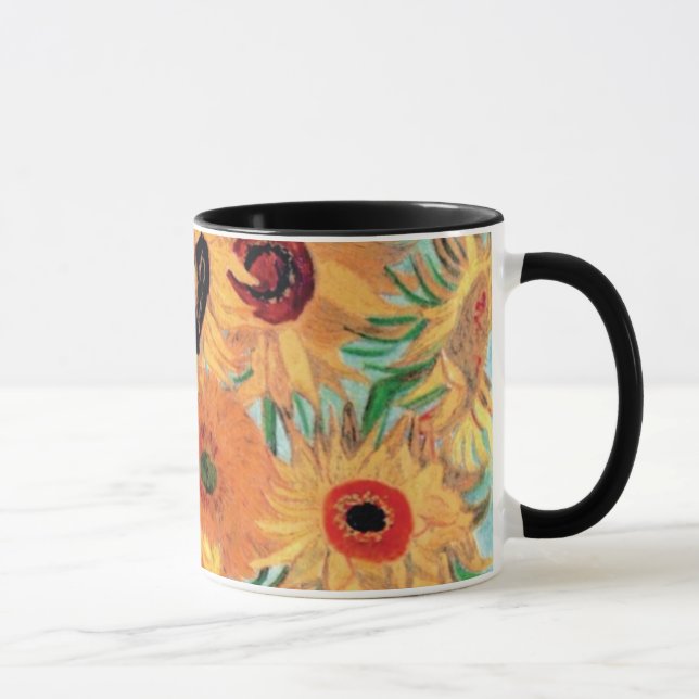 Caneca Van Gogh - Vaso De Vida Estável Com Doze Girassóis (Direita)