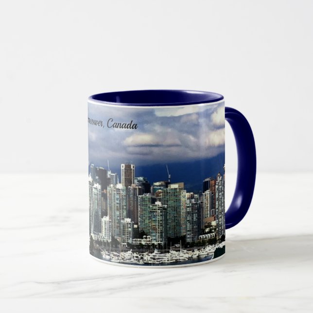 Caneca Vancouver, linha do horizonte do Canadá (Frente Esquerda)
