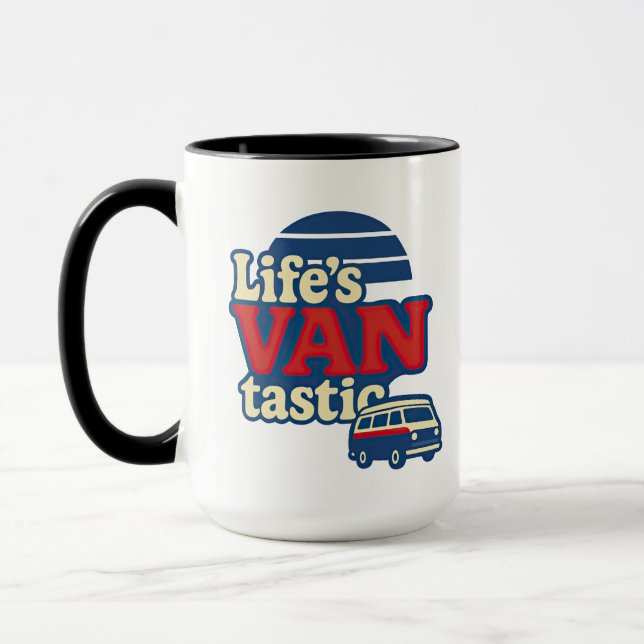 Caneca VANtastic Red Cream Blue Edition (Esquerda)