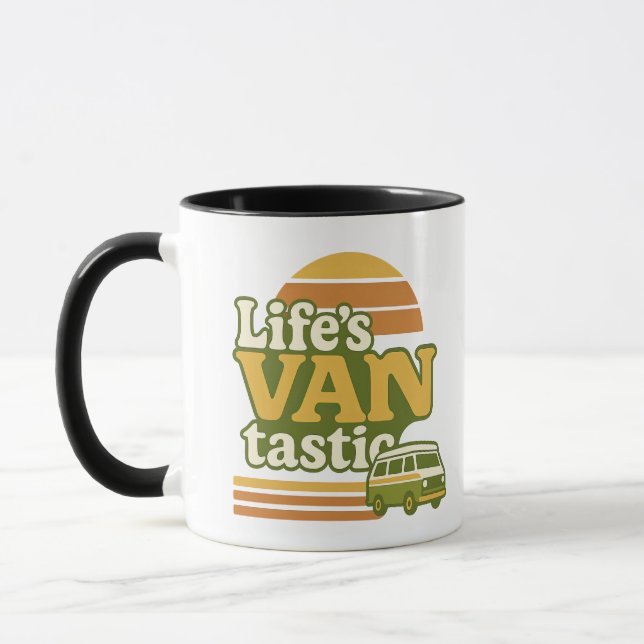 Caneca VANtastic Retro 70s Van Graphic da vida (Esquerda)