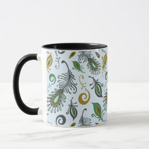 Caneca Várias penas coloridas