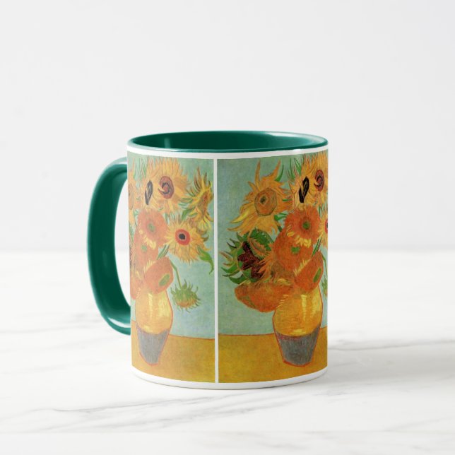 Caneca Vase com doze girassóis por Vincent van Gogh (Frente Esquerda)