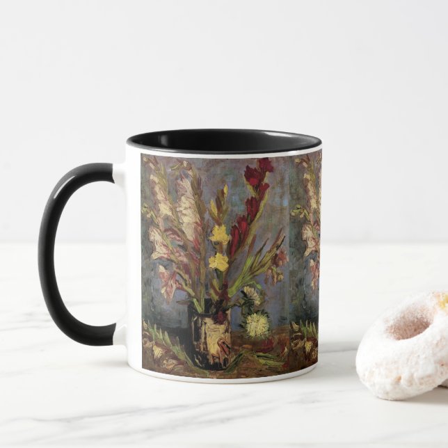 Caneca Vase com Gladioli por Vincent van Gogh (Com Donut)