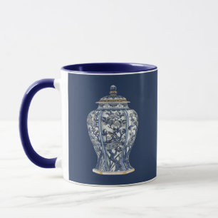Caneca Vase de Porcelana Azul e Branco pelo Vision Studio