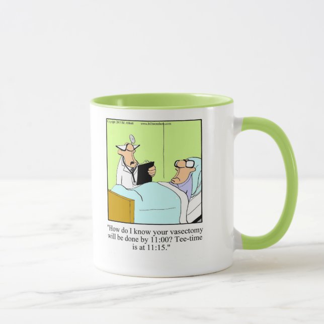 Caneca Vasectomia/Presente de Humor de Golfe (Direita)