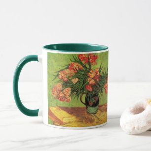 Caneca Vaso com Oleandros e Livros de Vincent van Gogh